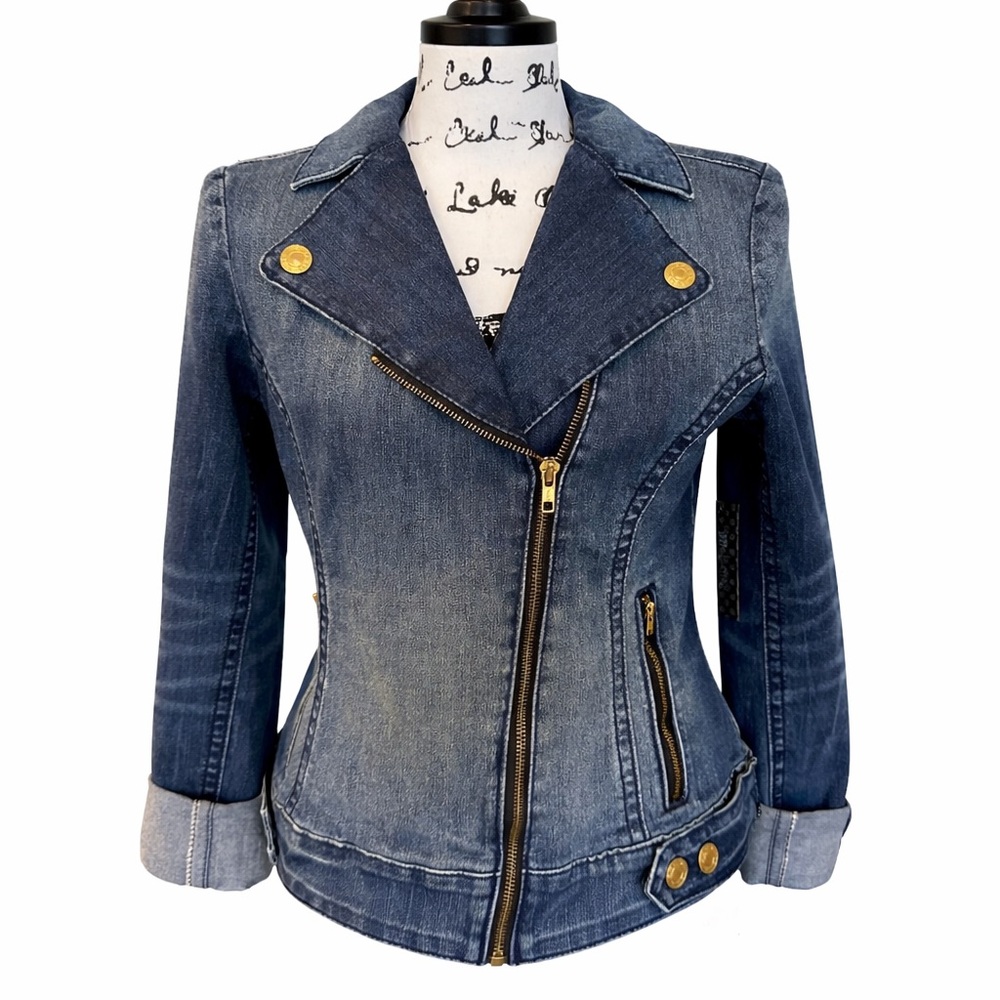 NWT-MISS ME DENIM JACKET. SIZE 6 . LABEL SAYS LARGE - Picture 2 of 12